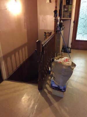 Avant l'ouverture de la trémie